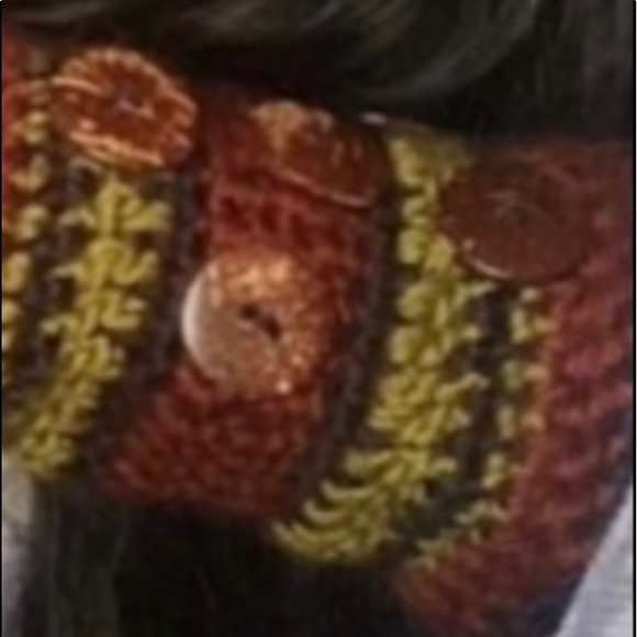 FALL SALE Handmade Designed Crochet 🧶 Bracelet Cuff , NEW - Picture 3 of 3